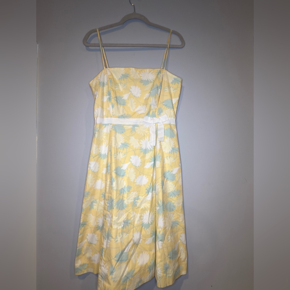 Ann Taylor Factory Yellow Pleated Sundress